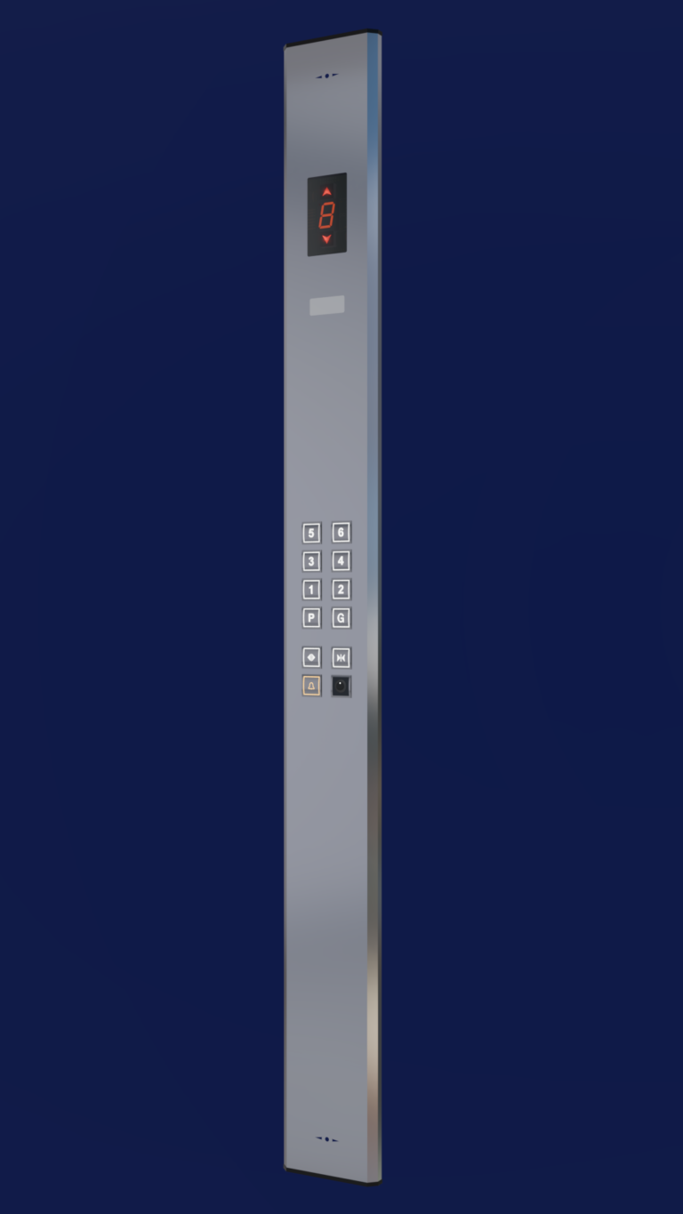 پنل داخل کابین سهند 2متری، با کلید APB5 (کلید مربع) و نمراتور معمولی