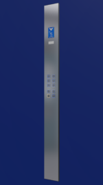 پنل داخل کابین سبلان، با کلید APB7 (کلید هانتر مربع) و نمراتور ال سی دی.