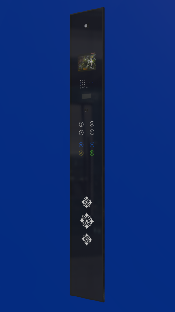 پنل داخل کابین تمام شیشه و لمسی دنا، با ال سی دی رنگی 8 اینچ