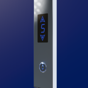 شستی طبقه مدل سبلان با نمراتور معمولی، استیل آینه ای و کلید ال جی گرد.