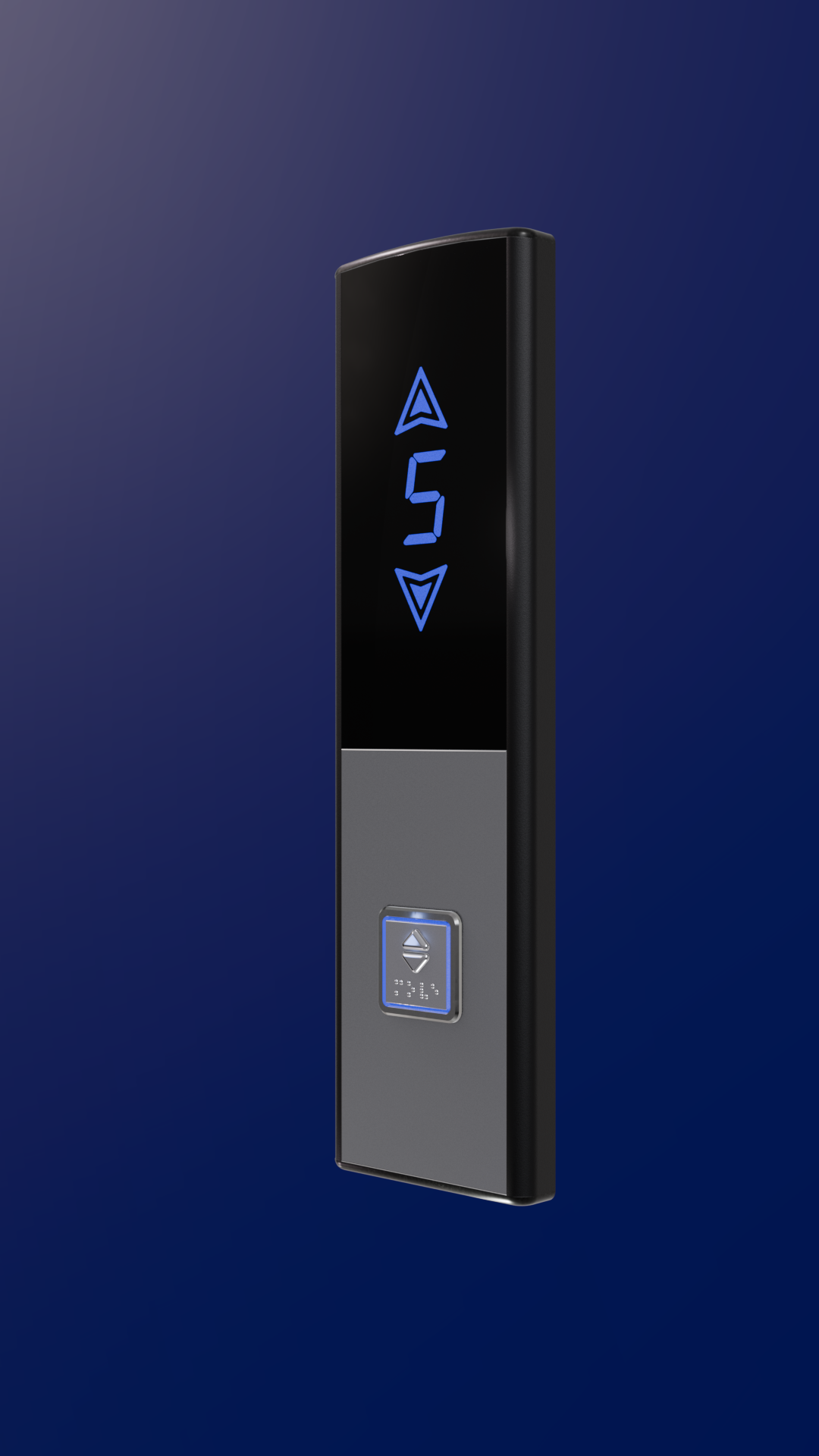 مدل بیستون، شستی طبقه، نمراتور معمولی و کلید مربع با ال ای دی آبی