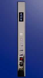 پنل بالابری یک ردیفه مدل سهند با کلید مربع BST - APB5 و نمراتور سگمنتی معمولی