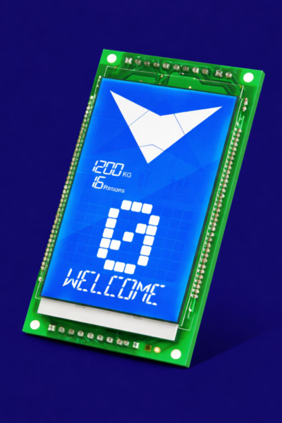 نمایشگر آسانسور LCD لاتیس با بک گراند آبی