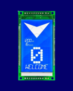 نمایشگر آسانسور LCD لاتیس عمودی (پس زمینه آبی و مشکی) - Image 2