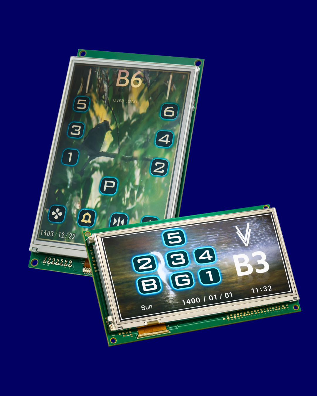 LCD touch displays نمایشگر لمسی آسانسور