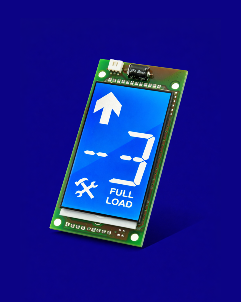 نمراتور LCD لاتیس بیرون کابین با بک گراند آبی
