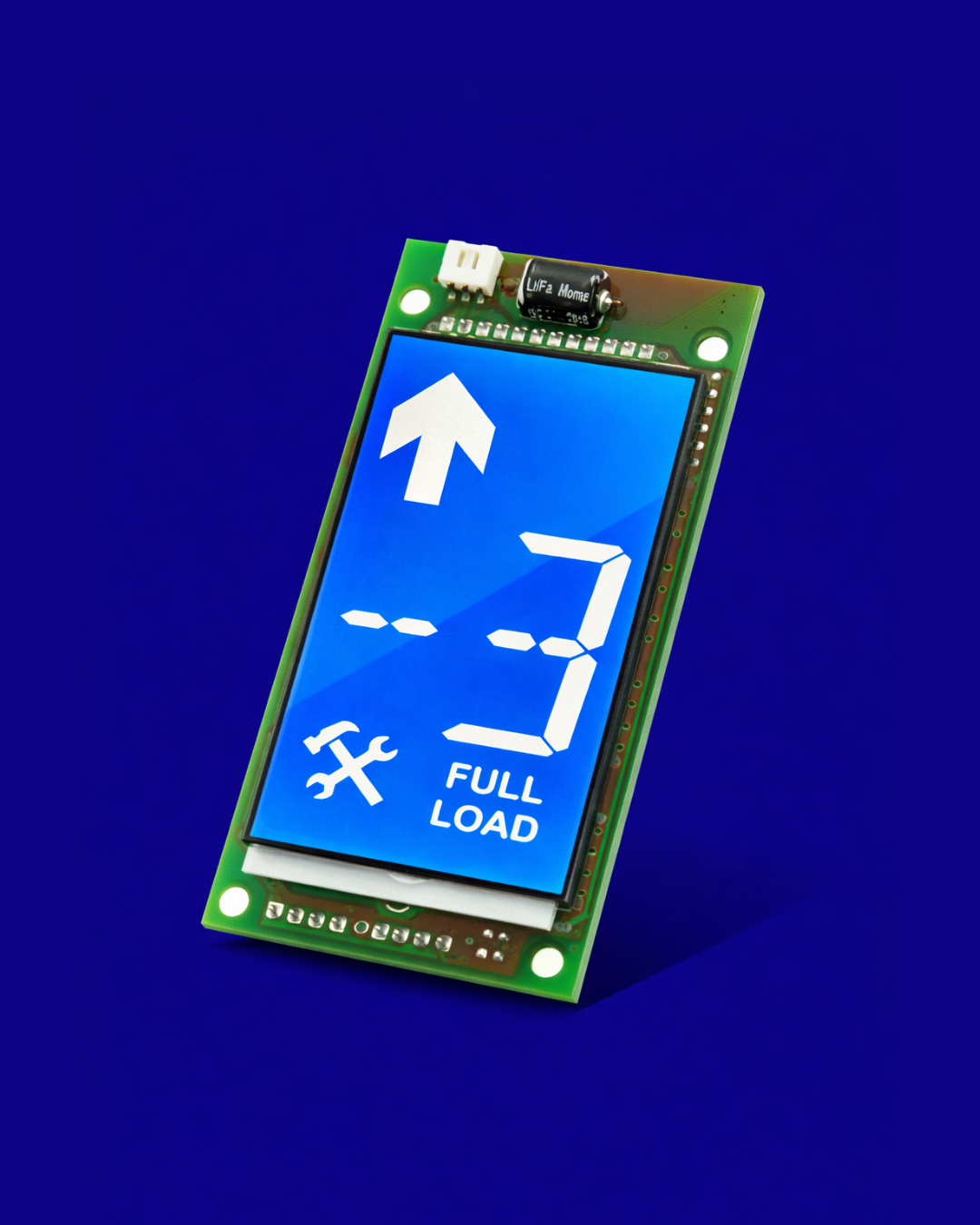 نمراتور LCD لاتیس بیرون کابین با بک گراند آبی